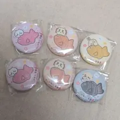 ちいかわ もぐもぐ本舗 川越限定 鯛だらけなマット缶バッジ