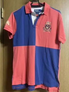 Polo by Ralph Lauren ポロシャツ S オレンジ/ネイビー