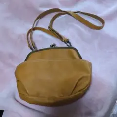 Lizdaze イエロー がま口ショルダーバッグ