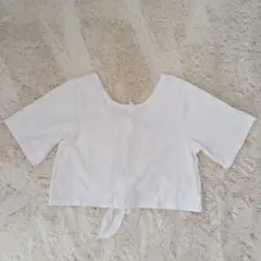 ocean pacific スラブTシャツ WHT 刺繍ロゴ クロップドのサムネイル
