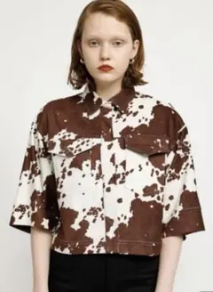 SLYジャケットCOW VEGAN SUEDE SHORT/SH 牛柄ジャケット