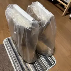 ベージュ スエード ロングブーツ ファーライニング