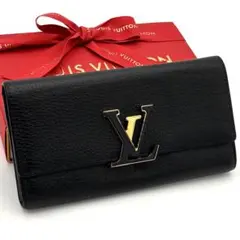 LOUIS VUITTON カプシーヌ ブラック 長財布 - メルカリ