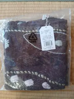 ブラウン ウール綿ストール 東京かんかん