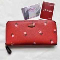 COACHコーチ☆ポーチ☆カードコインケース☆苺イチゴいちご☆レッド赤
