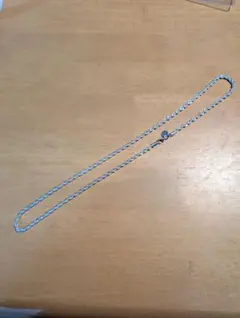 シルバー925メッキ製品 ツイストチェーン ネックレス 60cm