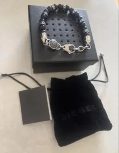 DIESEL ディーゼル メンズ アゲートビーズブレスレット