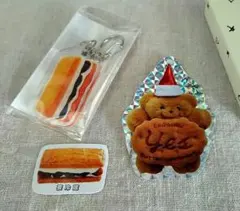 1/09終了 ノーレーズンサンドイッチ クリスマス限定 ステッカー キーホルダー