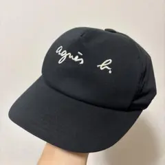 Agnes b アニエスベー CAP 帽子 キャップ ブラック ロゴ