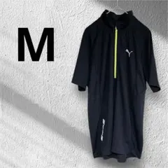 PUMA プーマ コンプリートランニング ハーフジップ Tシャツ 黒 M 美品