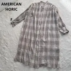 アメリカンホリック シャツワンピース　シワ加工　ロングボタンワンピ　バックボタンのサムネイル