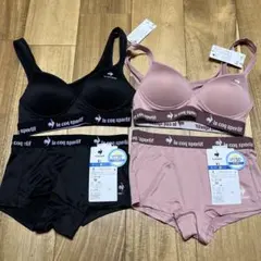 le coq sportif ブラジャーショーツセット Mピンク、ブラック