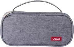 【ペンケース】グレー 筆箱 多機能 ツールペンケース シンプル