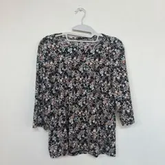 花柄 五分袖チュニック レディース 春夏 トップス