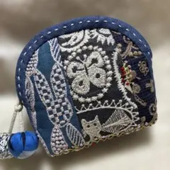 ハンドメイド★パッチワークミニポーチ　ミナペルホネン