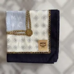 MCM ハンカチ チェーン柄 ロゴ ネイビーのサムネイル