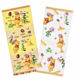 Disney プーさん　フェイスタオル2枚セット　ミトン