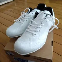 ほぼ新品】Mizuno 野球 ホワイト スパイク ポイント 27センチ - メルカリ