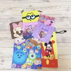 巾着7枚　ディズニーとミニオン