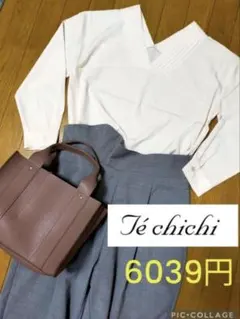 ６０３９円　新品　テチチ　伸縮性あり　ブラウスのサムネイル