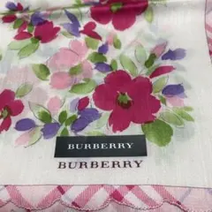 BURBERRY フラワープリントハンカチ