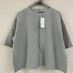 【新品タグ付き】SUN VALLEY グレー 半袖Tシャツ M 麻 体型カバーのサムネイル