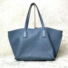 極美品✨ロエベ リピートアナグラム Tショッパー トートバッグ レザー ブルー系 LOEWE 【極美品】 【ロエベ】 リピートアナグラム Tショッパー