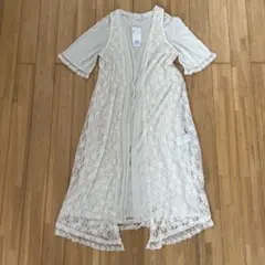 axes femme 半袖　ロングカーディガン レース　ガーリー