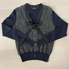 【最終値下げ】ポールスミス　リボン付き柄カーディガン