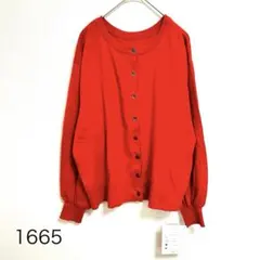 【新品】サマンサモスモスブルー　2ウェイクルーカーディガン　美シルエット　レッド