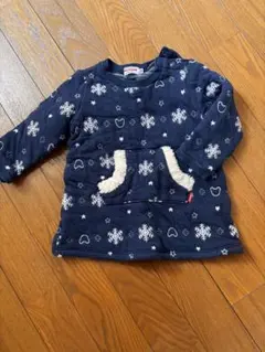 ミキハウス 雪の結晶柄 トレーナー 80cm