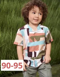 【SALE中】SHEIN 半袖柄シャツ ブラウス 2Y 男の子