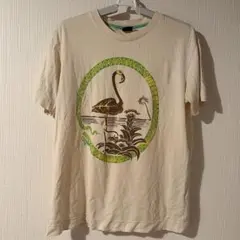 ディーゼル Tシャツ クルーネック 半袖 フラミンゴ柄 L 白 綿 カジュアルのサムネイル