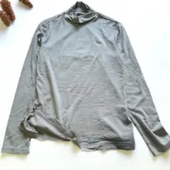 Burberry ロゴ刺繍 ノバチェック モックネック 38 長袖 カットソー