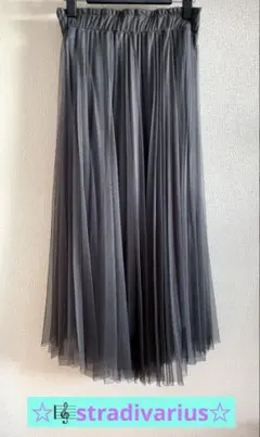 Stradivarius グレー プリーツスカート M