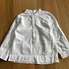 【86】ZARA baby ホワイト長袖シャツ