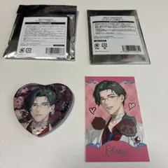 にじさんじ Rose Valentine チェキ風カード　缶バッジ 五木左京