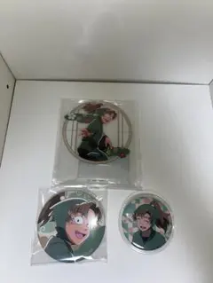忍たま乱太郎 善法寺伊作 アクリルスタンド 缶バッジ 3点セット