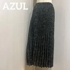 AZULアズール　柄プリーツロングスカート