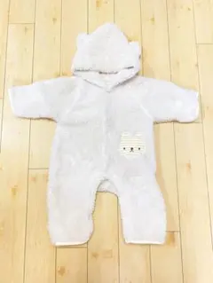 ベビーアウター 50〜70cm フード耳付き