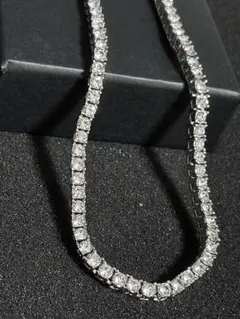 モアサナイト　テニスチェーンネックレス 45cm 5m