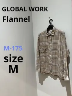 M-175 GLOBAL WORK Flannel 長袖チェックシャツフランネル