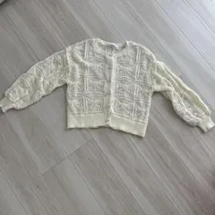 AS KNOW AS plus アイボリー カーディガン