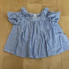 petit main 80サイズ ストライプシャツ