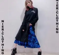 NieR ORIGINAL FLARE SKIRT【BLUE ROSE】のサムネイル