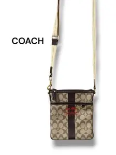 【訳あり】COACH コーチショルダーシグネチャー 斜め掛け PVCクロスボディ