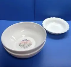 ヤマザキ春のパンまつりお皿2枚白いデリシャスボウル2025 ル ブラン小皿未使用