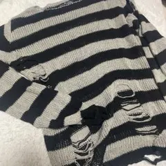 shein ダメージ加工 長袖ニット　パンク　y2k