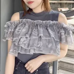dazzlin 2WAY スリーブコンパクトフリルトップスのサムネイル