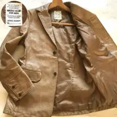 L相当✨ニコルクラブフォーメン 高級牛革 レザージャケット コート キャメル